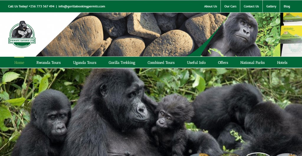 Gorilla Booking Permits Website Design